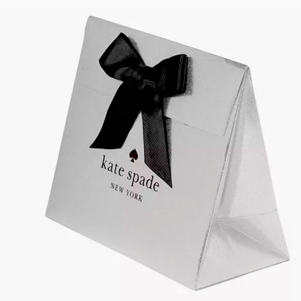 Kate Spade Do It Yourself Gift Wrapping Silver Glitter Kit with Ribbon NEW